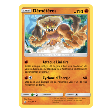 Carte Démétéros - Holographique rare de Pokémon Alliance Infaillible 103/214