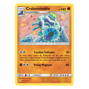 Découvrez Crabominable, carte Rare de la série Alliance Infaillible