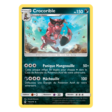 Découvrez Crocorible, carte Rare de la série Alliance Infaillible