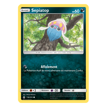 Sepiatop 118/214 : Joyau Commune de l'extension Pokémon Alliance Infaillible