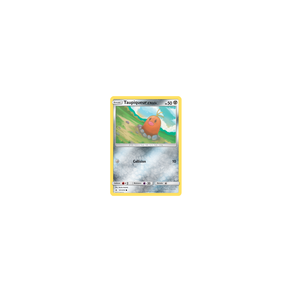 Carte Taupiqueur d'Alola - Commune de Pokémon Alliance Infaillible 121/214