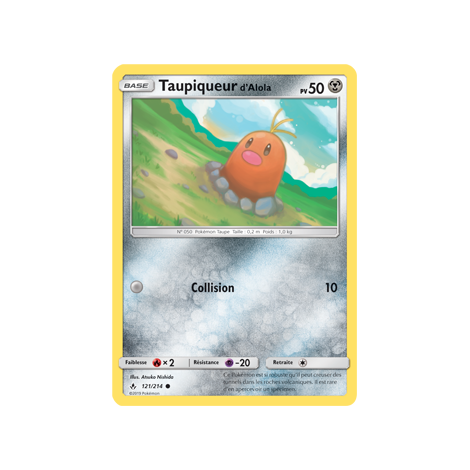 Carte Taupiqueur d'Alola - Commune de Pokémon Alliance Infaillible 121/214