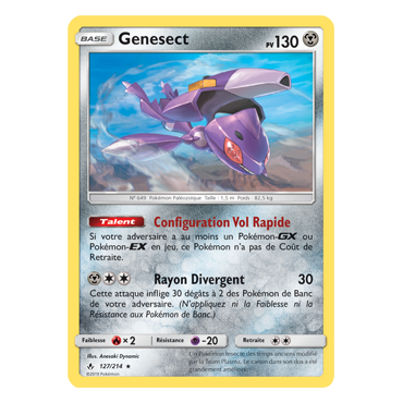 Carte Genesect - Rare de Pokémon Alliance Infaillible 127/214
