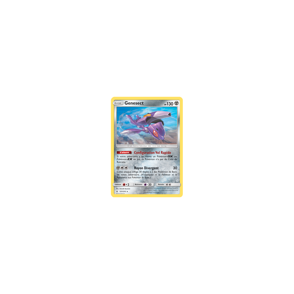 Carte Genesect - Rare de Pokémon Alliance Infaillible 127/214