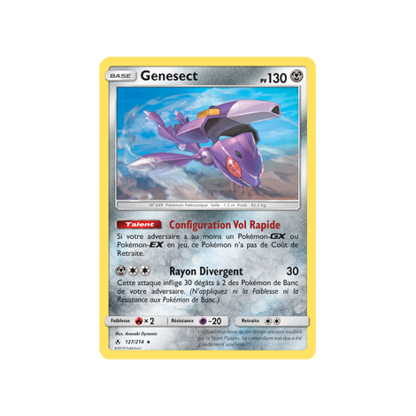 Carte Genesect - Rare de Pokémon Alliance Infaillible 127/214