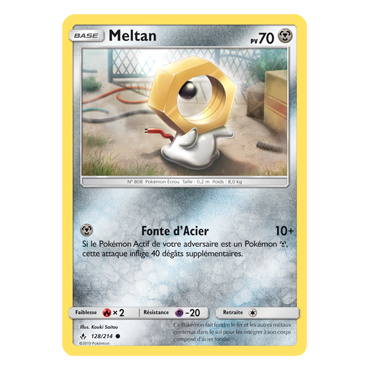 Carte Meltan - Commune de Pokémon Alliance Infaillible 128/214