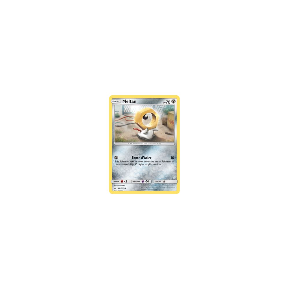 Carte Meltan - Commune de Pokémon Alliance Infaillible 128/214