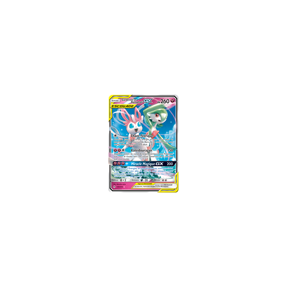 Découvrez Gardevoir et Nymphali, carte Holographique rare GX de la série Alliance Infaillible