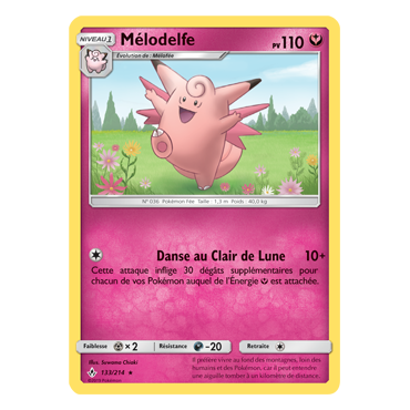 Carte Mélodelfe - Rare de Pokémon Alliance Infaillible 133/214