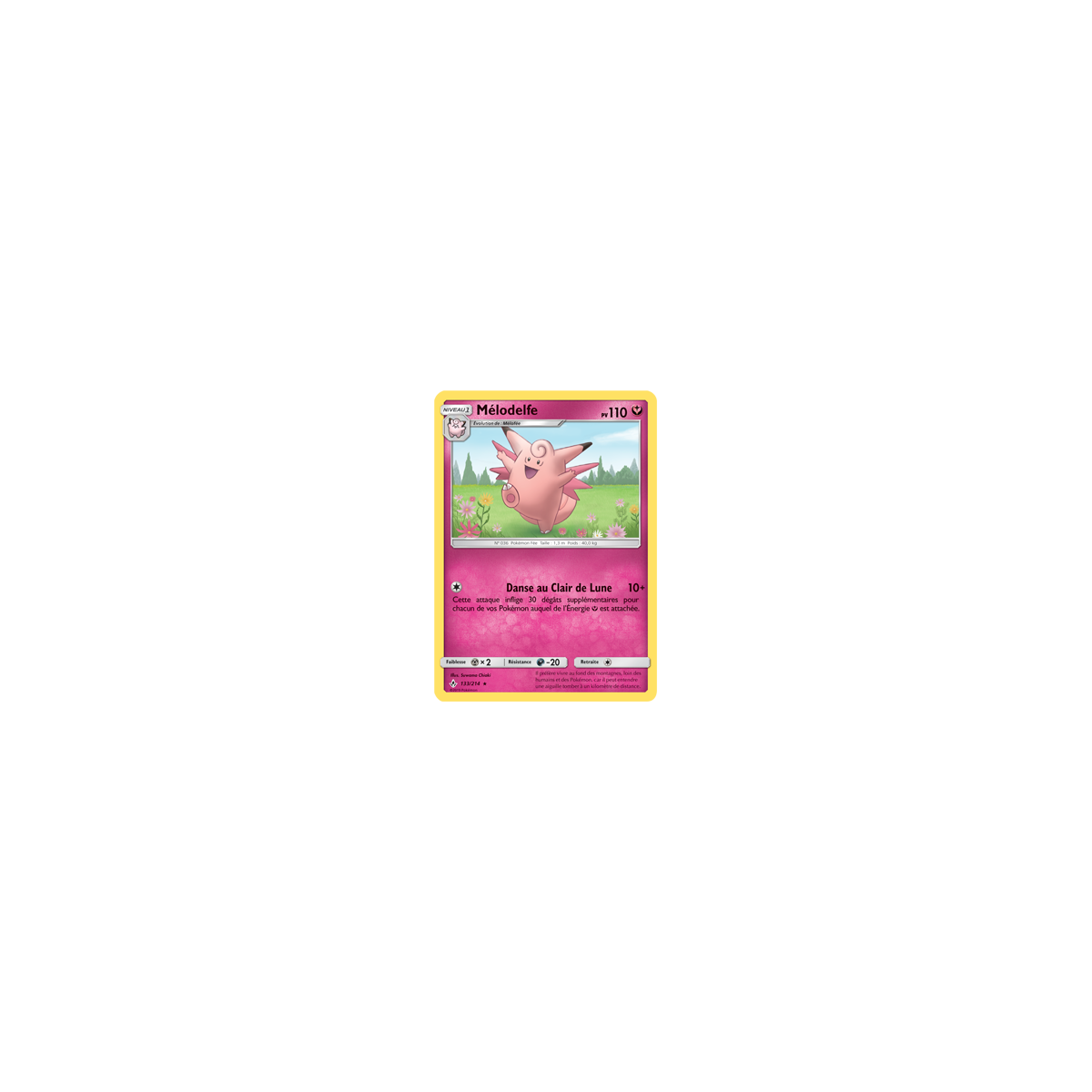 Carte Mélodelfe - Rare de Pokémon Alliance Infaillible 133/214