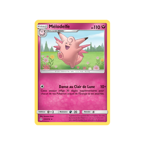 Carte Mélodelfe - Rare de Pokémon Alliance Infaillible 133/214