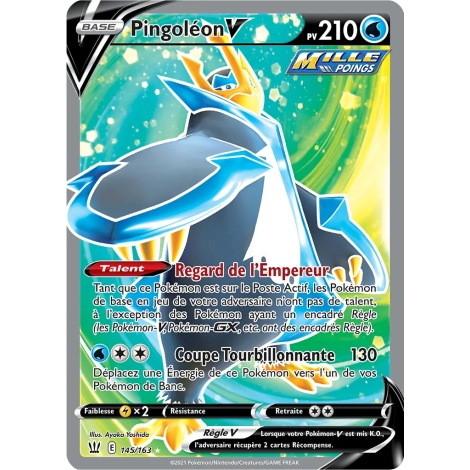 Pingoléon 145/163 : Joyau Ultra rare de l'extension Pokémon Épée et Bouclier Styles de Combat