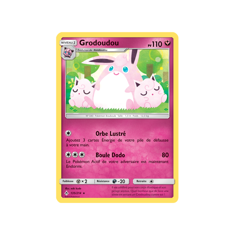 Carte Grodoudou - Rare de Pokémon Alliance Infaillible 135/214