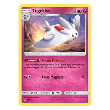 Découvrez Togekiss, carte Holographique rare de la série Alliance Infaillible