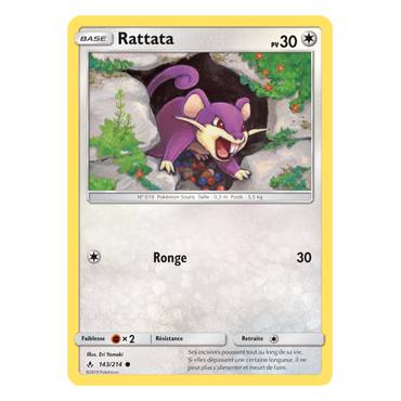 Rattata 143/214 : Joyau Commune de l'extension Pokémon Alliance Infaillible