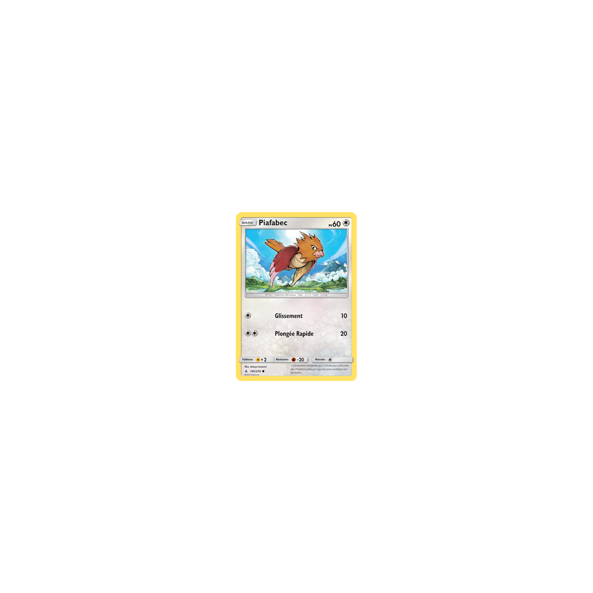 Carte Piafabec - Commune de Pokémon Alliance Infaillible 145/214