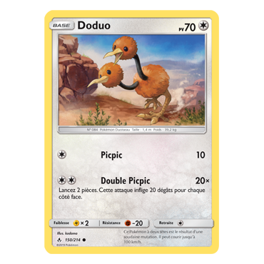 Doduo 150/214 : Joyau Commune de l'extension Pokémon Alliance Infaillible