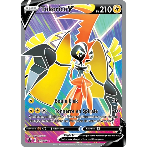 Tokorico 147/163 : Joyau Ultra rare de l'extension Pokémon Épée et Bouclier Styles de Combat