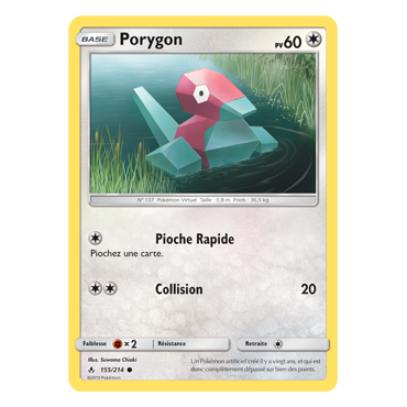 Découvrez Porygon, carte Commune de la série Alliance Infaillible