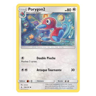 Découvrez Porygon2, carte Peu commune de la série Alliance Infaillible