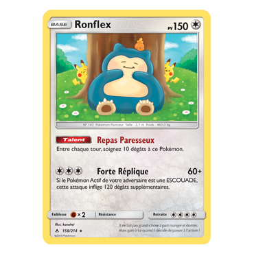 Découvrez Ronflex, carte Holographique rare de la série Alliance Infaillible