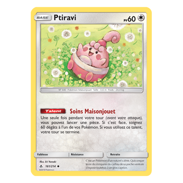 Carte Ptiravi - Peu commune de Pokémon Alliance Infaillible 161/214