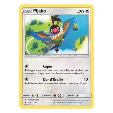 Pijako 162/214 : Joyau Peu commune de l'extension Pokémon Alliance Infaillible
