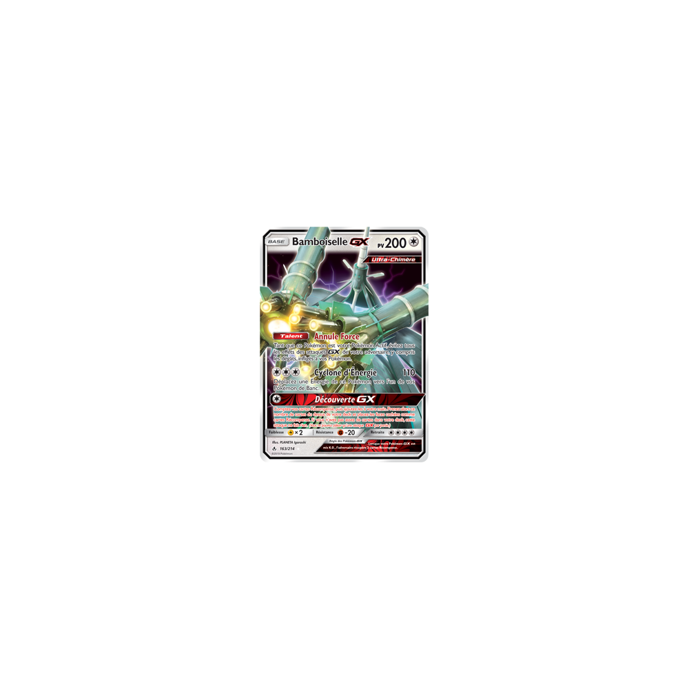 Bamboiselle 163/214 : Joyau Holographique rare GX de l'extension Pokémon Alliance Infaillible