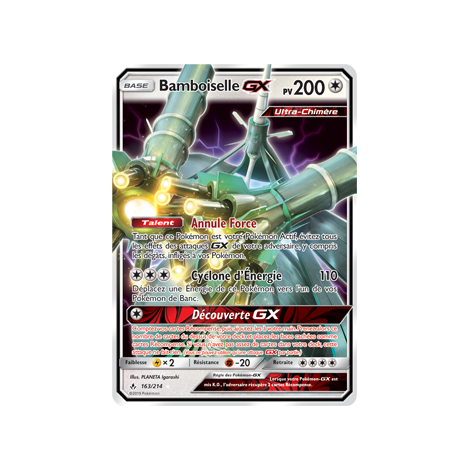 Bamboiselle 163/214 : Joyau Holographique rare GX de l'extension Pokémon Alliance Infaillible