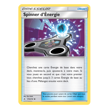 Carte Spinner d'Énergie - Peu commune de Pokémon Alliance Infaillible 170/214