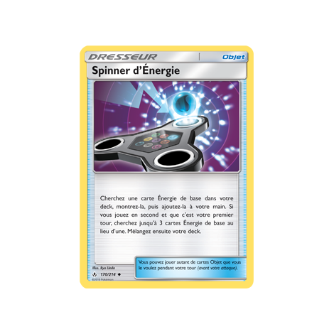 Carte Spinner d'Énergie - Peu commune de Pokémon Alliance Infaillible 170/214