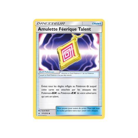 Carte Amulette Féerique Talent - Peu commune de Pokémon Alliance Infaillible 171/214