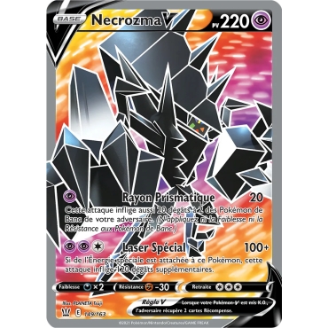 Carte Necrozma - Ultra rare de Pokémon Épée et Bouclier Styles de Combat 149/163