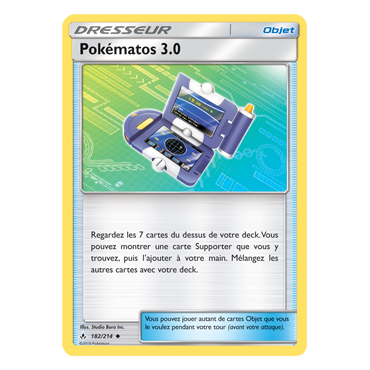 Pokématos 3.0 182/214 : Joyau Peu commune de l'extension Pokémon Alliance Infaillible