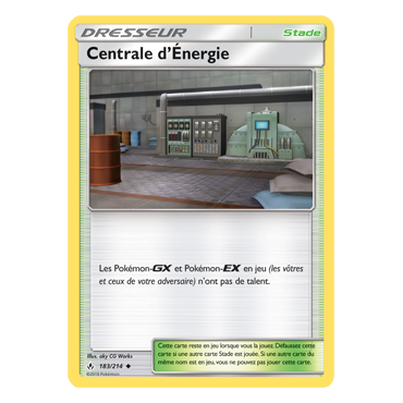 Carte Centrale d'Énergie - Peu commune de Pokémon Alliance Infaillible 183/214