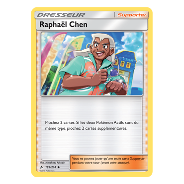 Raphaël Chen 185/214 : Joyau Peu commune de l'extension Pokémon Alliance Infaillible