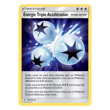 Découvrez Énergie Triple Accélération, carte Peu commune de la série Alliance Infaillible