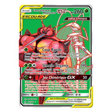 Carte Cancrelove et Mouscoto - Ultra rare de Pokémon Alliance Infaillible 191/214