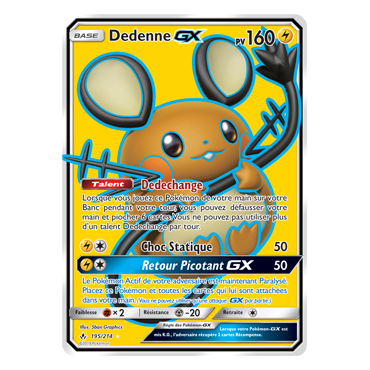 Dedenne 195/214 : Joyau Ultra rare de l'extension Pokémon Alliance Infaillible