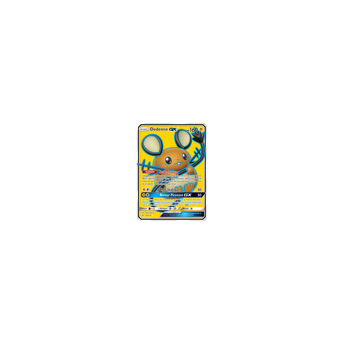 Dedenne 195/214 : Joyau Ultra rare de l'extension Pokémon Alliance Infaillible