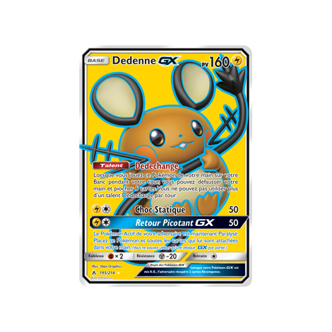 Dedenne 195/214 : Joyau Ultra rare de l'extension Pokémon Alliance Infaillible