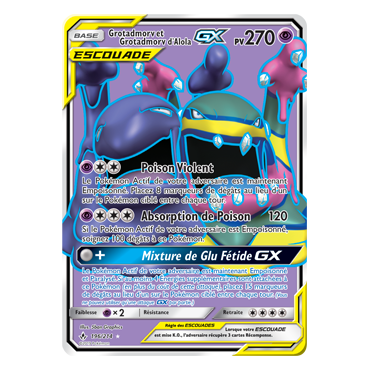 Carte Grotadmorv et Grotadmorv d'Alola - Ultra rare de Pokémon Alliance Infaillible 196/214