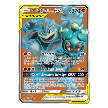 Carte Marshadow et Mackogneur - Ultra rare de Pokémon Alliance Infaillible 198/214