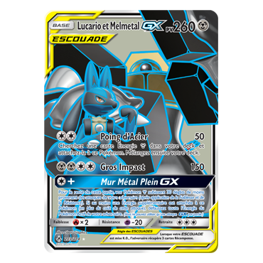 Carte Lucario et Melmetal - Ultra rare de Pokémon Alliance Infaillible 203/214