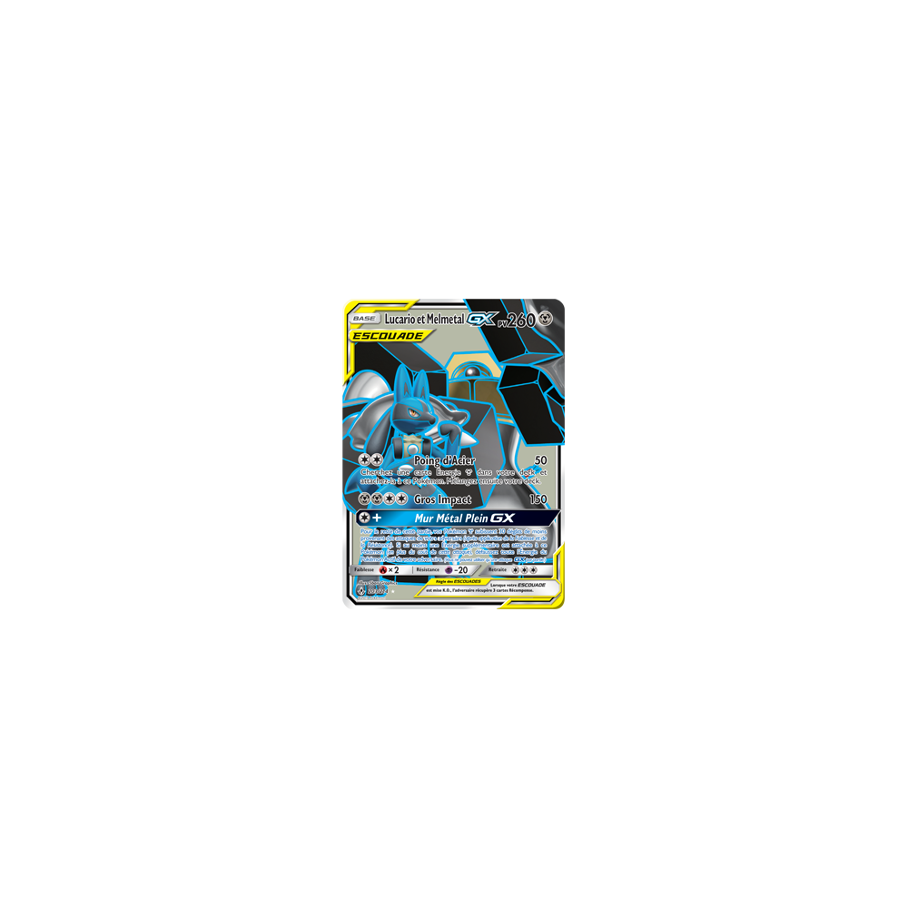 Carte Lucario et Melmetal - Ultra rare de Pokémon Alliance Infaillible 203/214