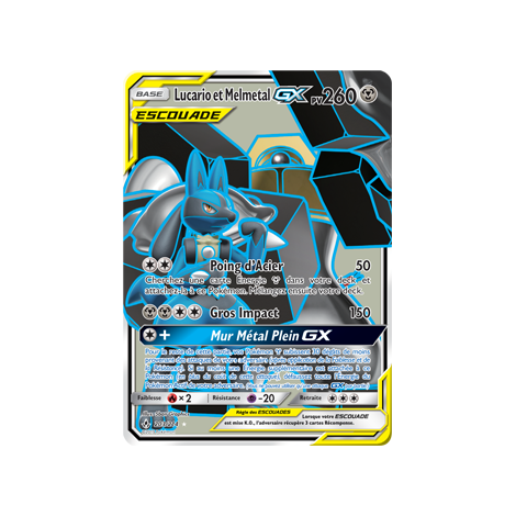 Carte Lucario et Melmetal - Ultra rare de Pokémon Alliance Infaillible 203/214