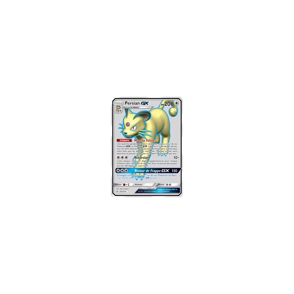 Persian 207/214 : Joyau Ultra rare de l'extension Pokémon Alliance Infaillible